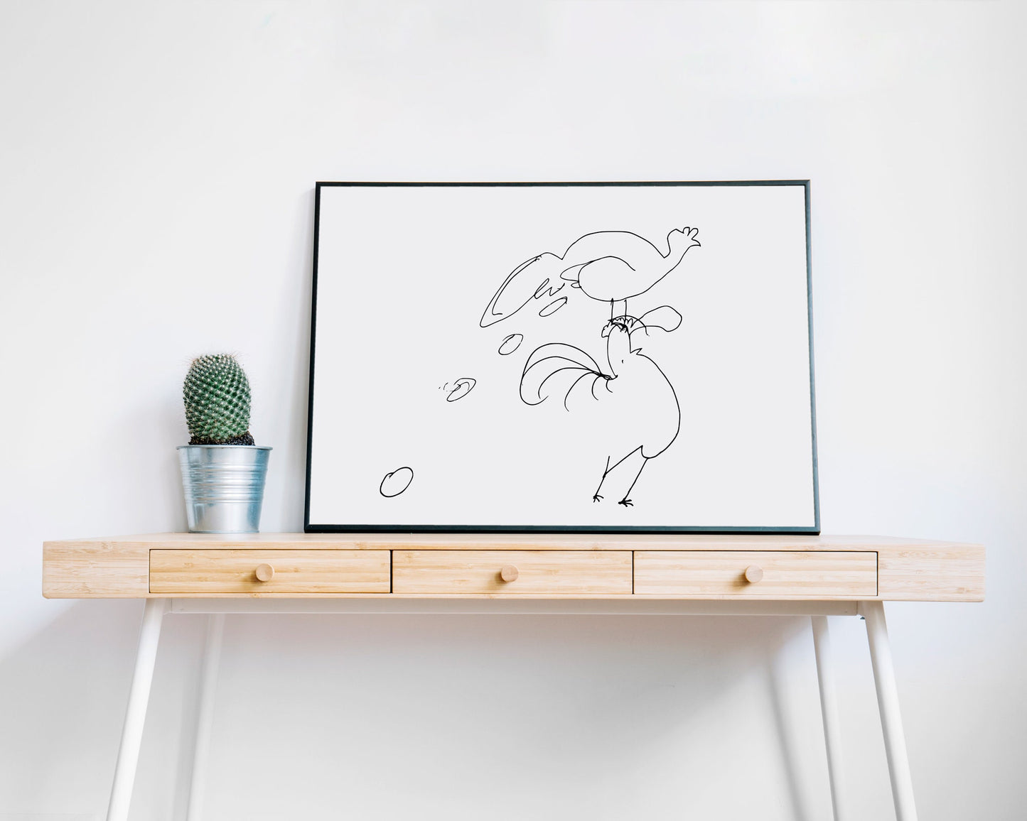 Funny Chickens Print, Whimsical Wall Art, Digital Download, Farmhouse Decor, Minimalist Humorous Illustration, Easter Egg Poster, Rustic Art