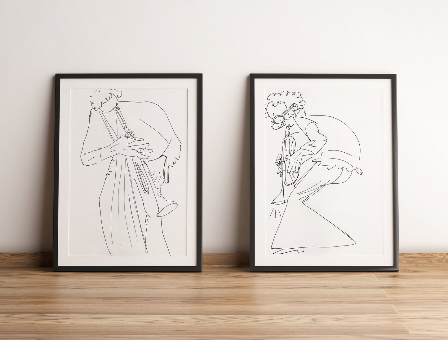 Set of 2 Music Print, Jazz Poster Miles Davis, Music Wall Art, Digital Download, Make your own kind of music, Trumpet Player Gift, Jazz Art