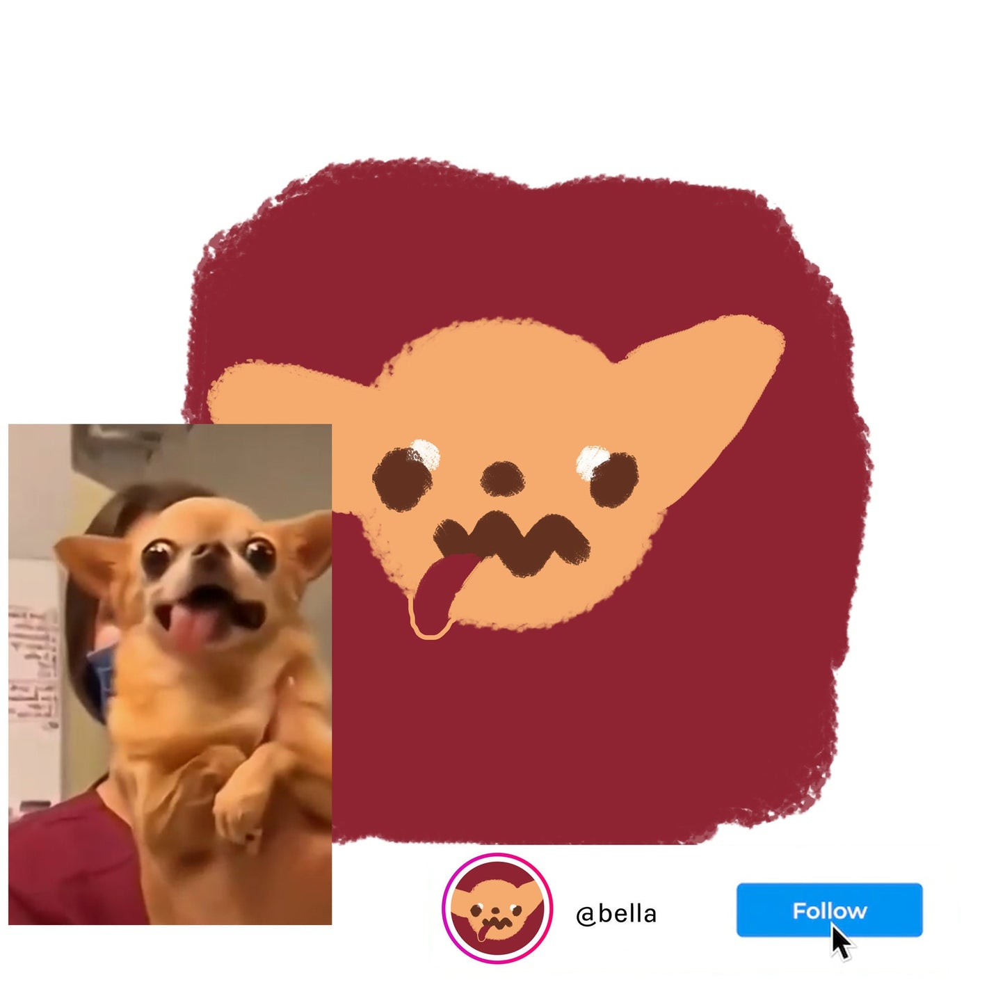 Custom Dog Profile Avatar ~ Digital Download