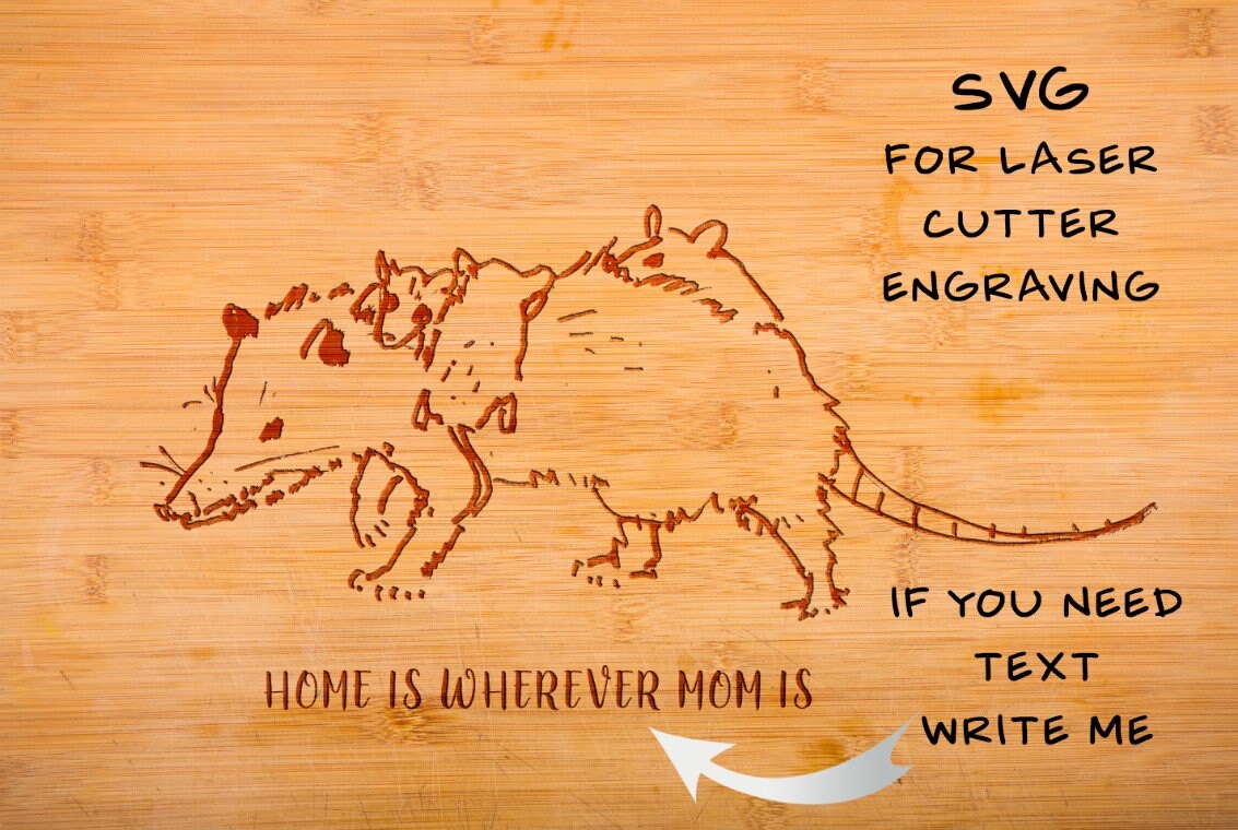 Opossum Png Sublimation, Print At Home Cutting File, Opossum Lovers Gift, Wildlife SVG, Possum Clip Art, Opossum Print, Opossum Silhouette