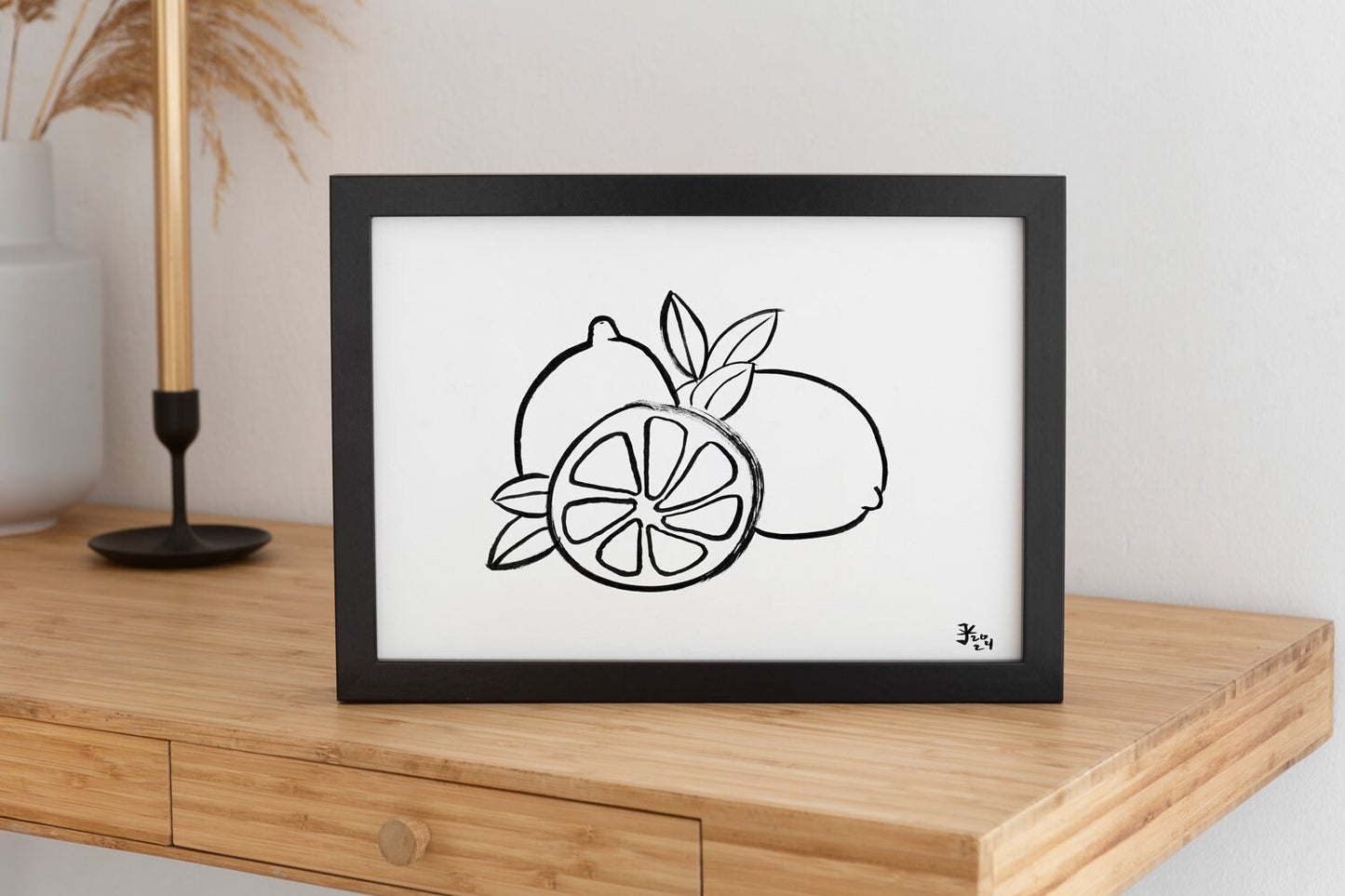 Lemon Still Life Print, Minimalist Kitchen Art, French Country Art, Fruit Market Print, Food and Drink Poster, Lemon Tea Party, Citrus Art