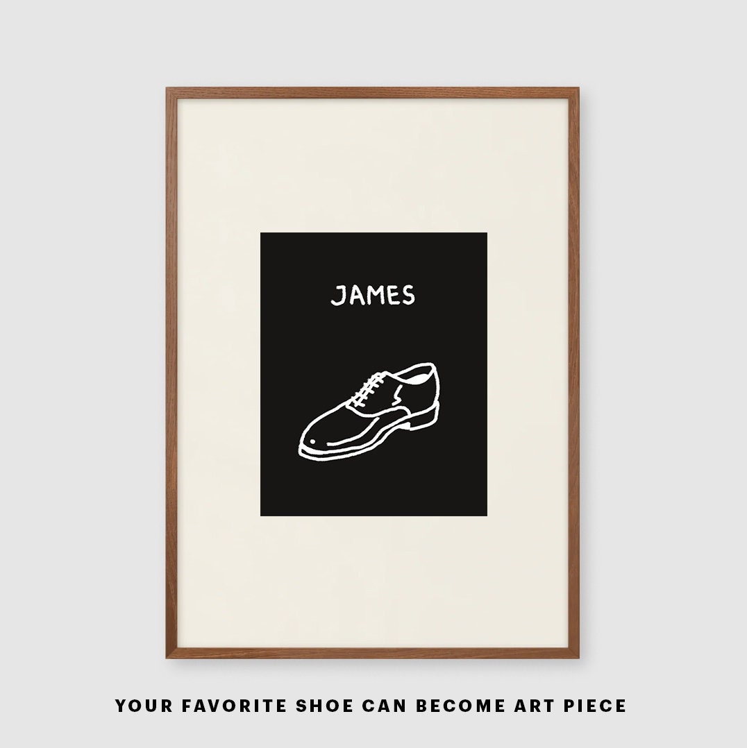 Custom Family Portrait, Shoe Drawing From Photo, Mothers Day Gift, Digital Download, Fashion Gift, Custom Birthday Gift, Whimsical Decor