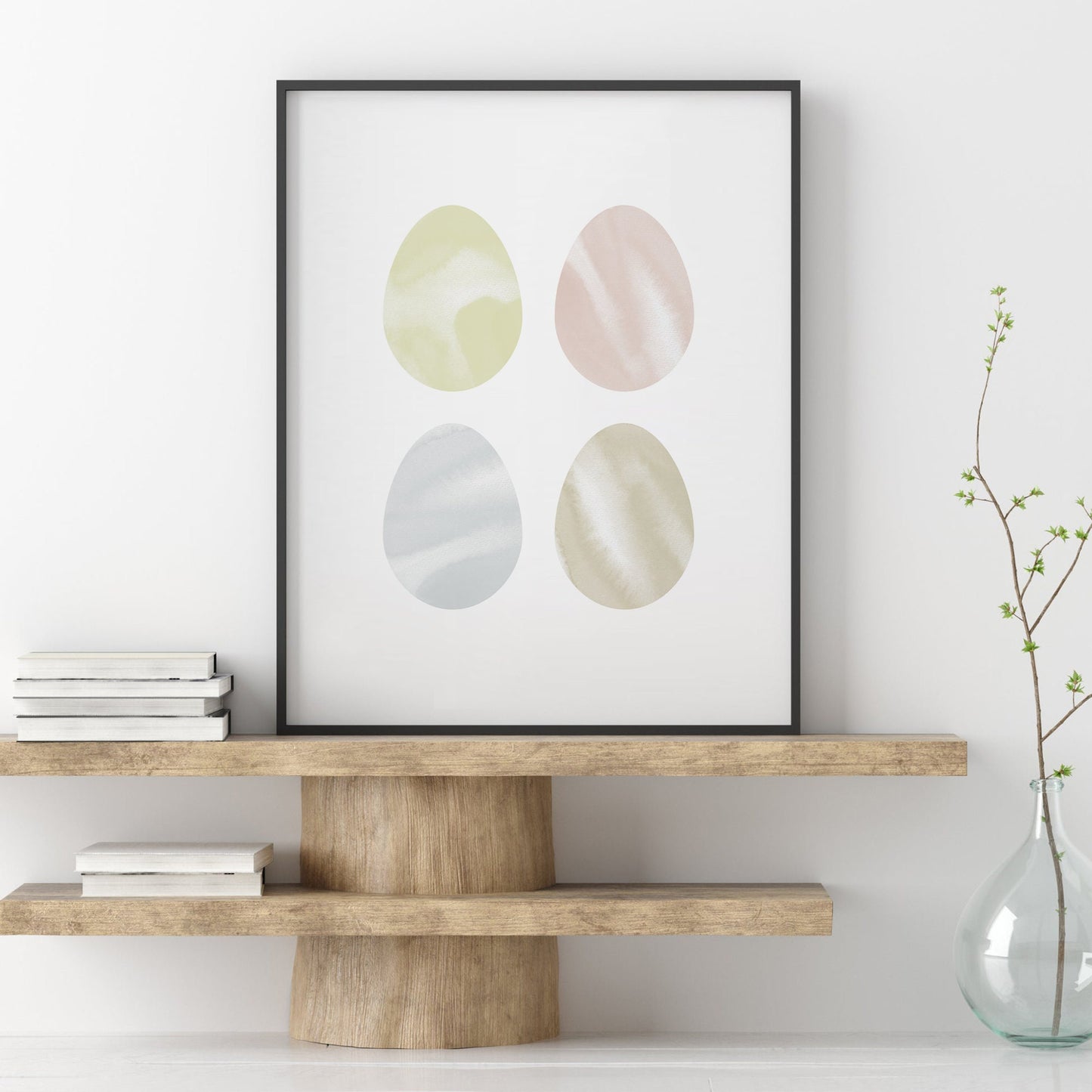 Spring Easter Wall Art, Instant Download, Kids Room Decor, Easter Decorations, Easter Egg Art, Easter Pastel Art, Living Room Decor