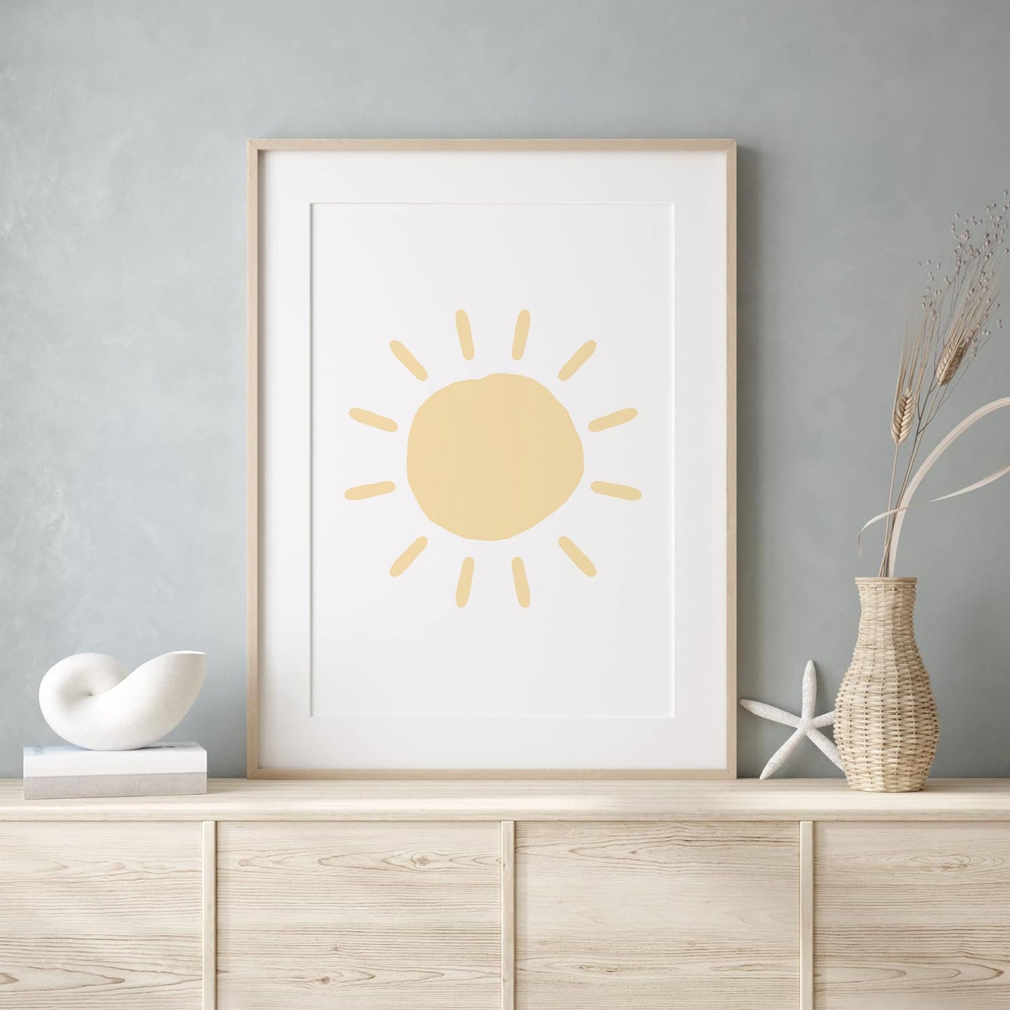Rainbow Wall Art, Set of 6 Prints, Sun Cloud Moon Star Rain, Kids Playroom Decor, Nursery Wall Art, You Are My Sunshine, Girls Bedroom Decor