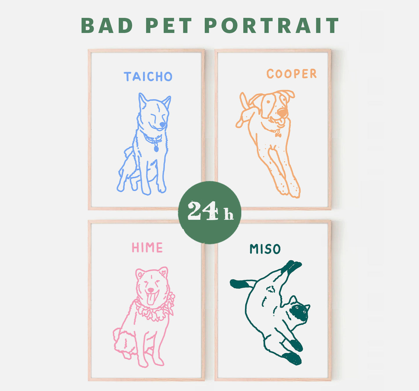 Custom Bad Pet Portrait ~ Digital Download