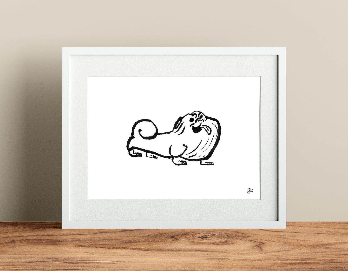 Pekingese Print, Digital Download, Black And White Printable, Dog Lover Gifts, Pekingese Poster, Pekingese Svg, Pekingese Clipart
