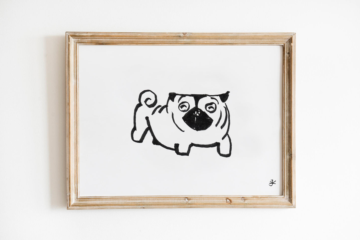 Pug Print, Digital Download, Black And White Printable, Pug Lover Gifts, Pug Poster, Pug Svg, Pug Clipart
