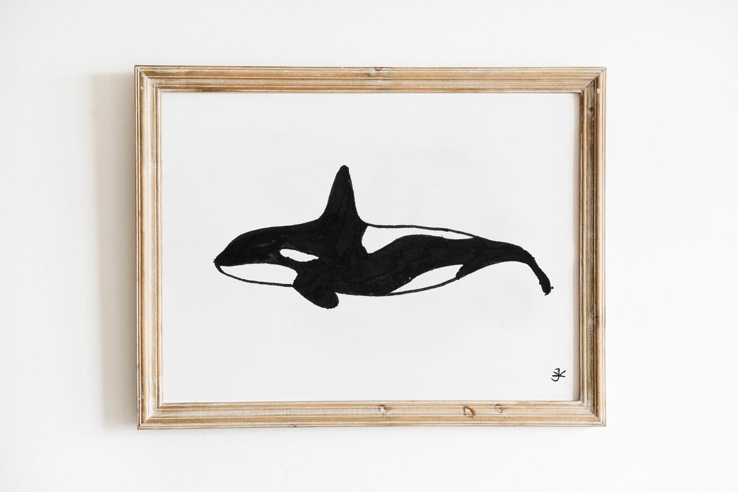Orca Poster, Printable Wall Art, Minimalist Whale Sketch, Orca Ink Drawing, Spiritual Animals Art, Orca Nursery Art, Whale Lover Gift