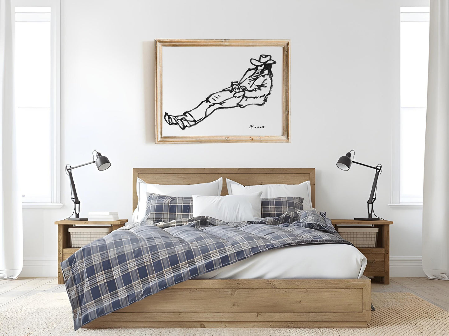 Cowgirl Printable Art - Country Rodeo Poster, Digital Download with Cowboy Hat Decor for Western Home & Office, Trendy Wall Art