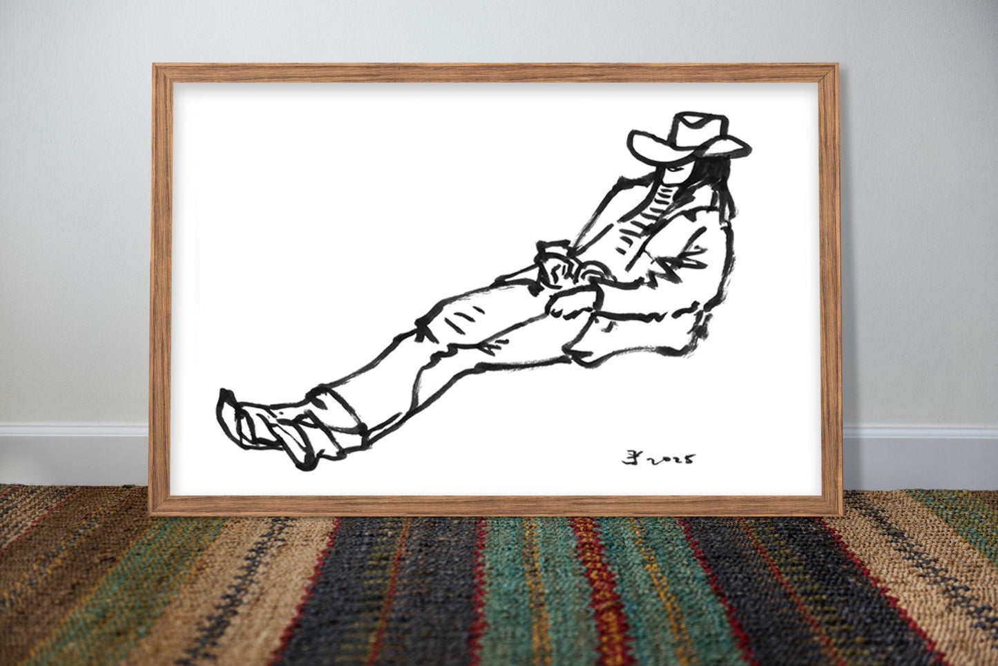 Cowgirl Printable Art - Country Rodeo Poster, Digital Download with Cowboy Hat Decor for Western Home & Office, Trendy Wall Art
