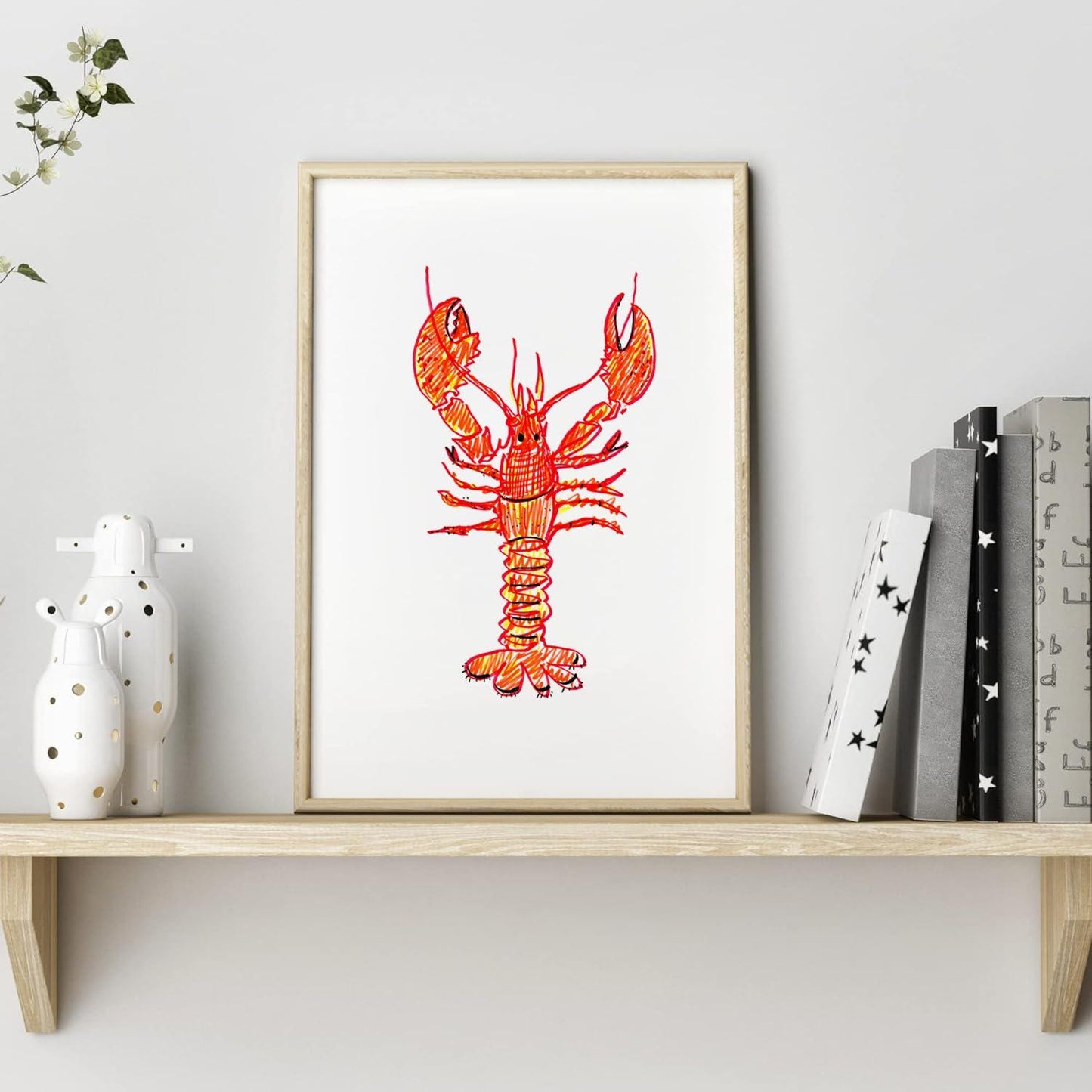 Lobster Print | Marine Life Poster for Kitchen Wall Decor | Nautical Art | Ocean Inspired Decor | Seafood Home Decor