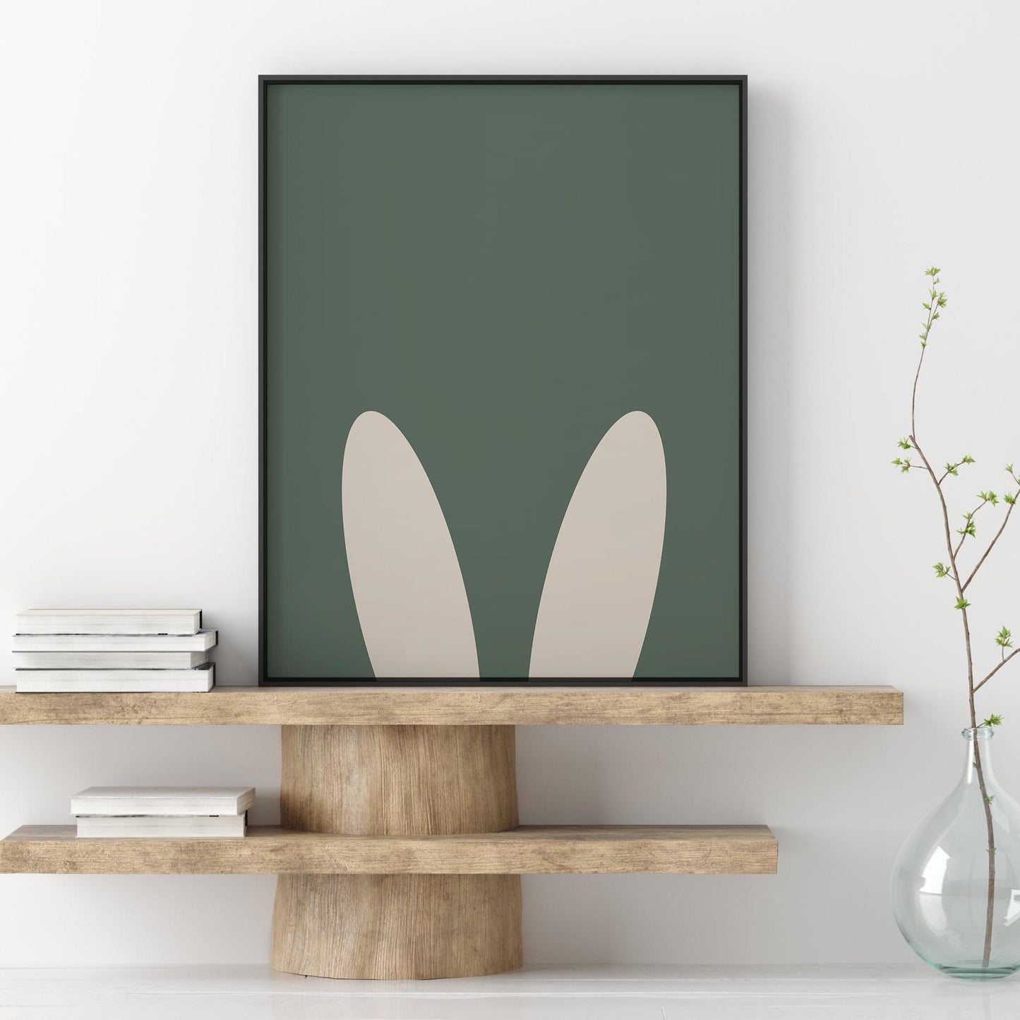 Printable Boho Rabbit Poster | Minimalist Wall Art | Cute Bunny Decor for Nursery or Kids Room | Digital Download Print