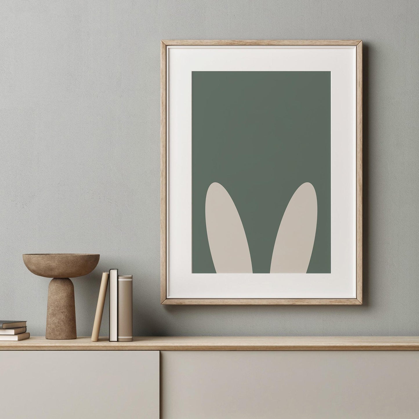 Printable Boho Rabbit Poster | Minimalist Wall Art | Cute Bunny Decor for Nursery or Kids Room | Digital Download Print
