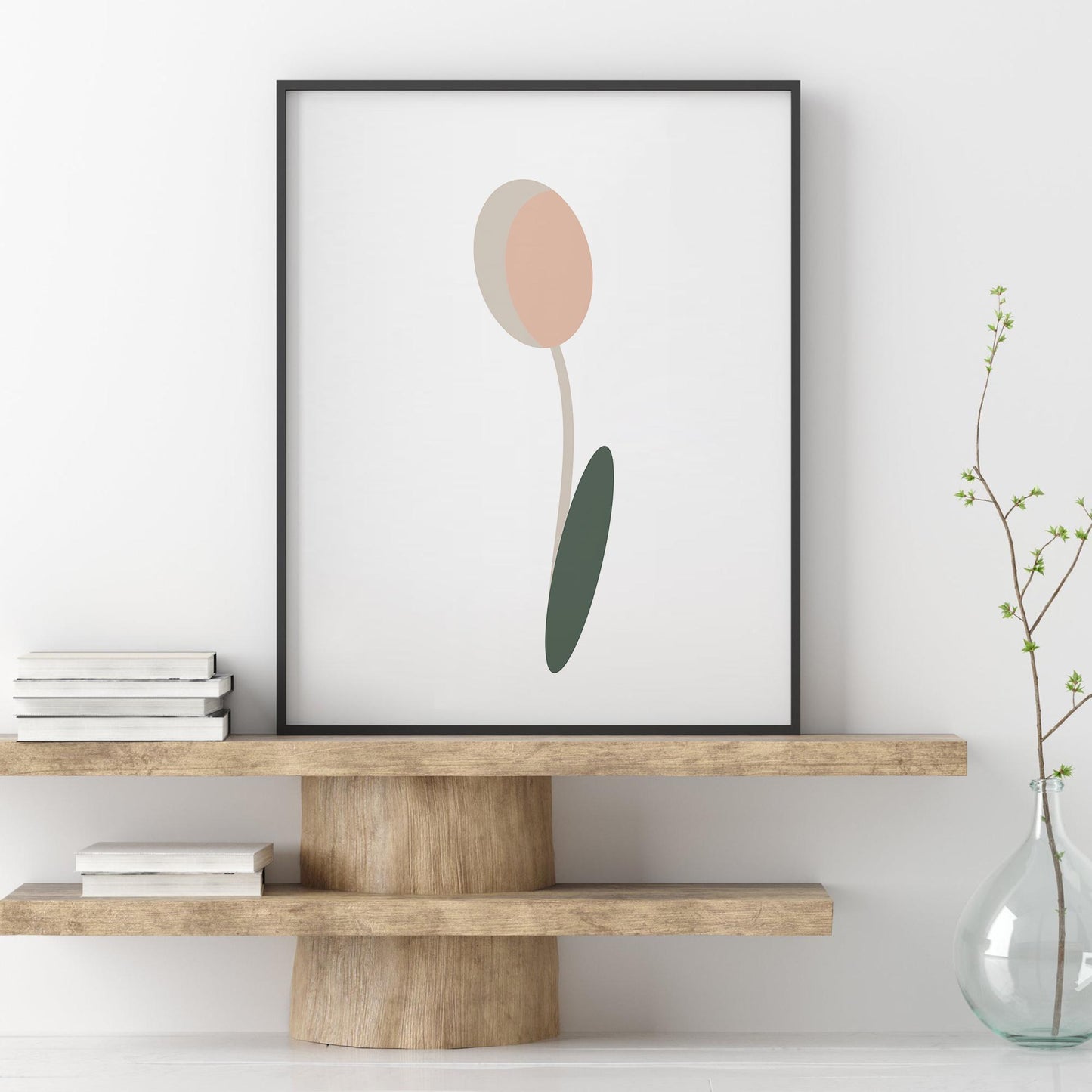 Minimalist Flower Art - Printable Decor for Home, Modern Wall Art, Instant Download, Floral Decor, Elegant Design, Unique Gift
