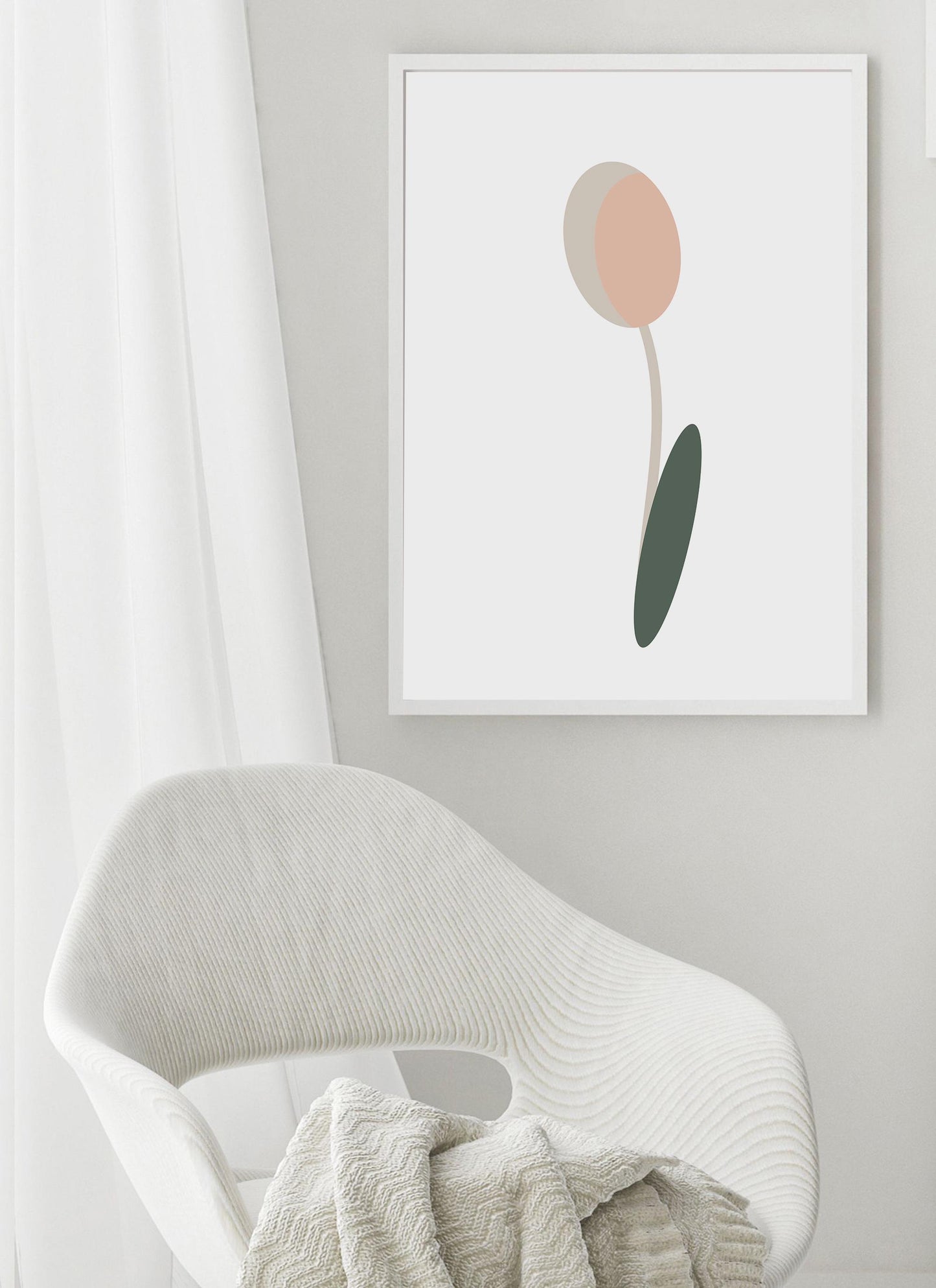 Minimalist Flower Art - Printable Decor for Home, Modern Wall Art, Instant Download, Floral Decor, Elegant Design, Unique Gift