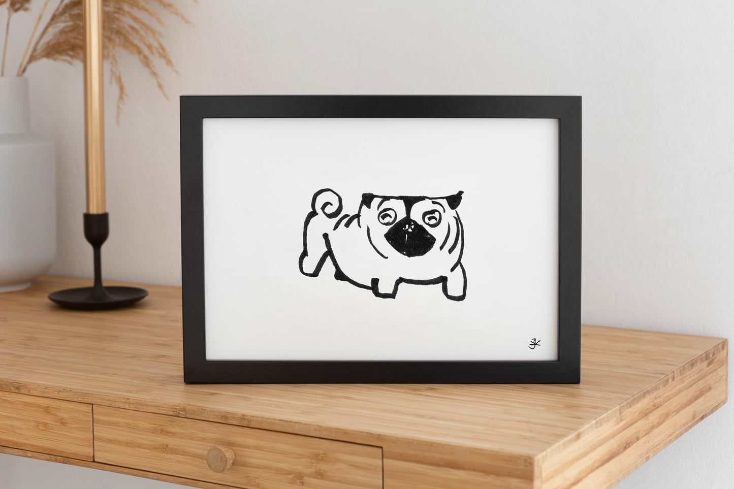 Pug Print, Digital Download, Black And White Printable, Pug Lover Gifts, Pug Poster, Pug Svg, Pug Clipart