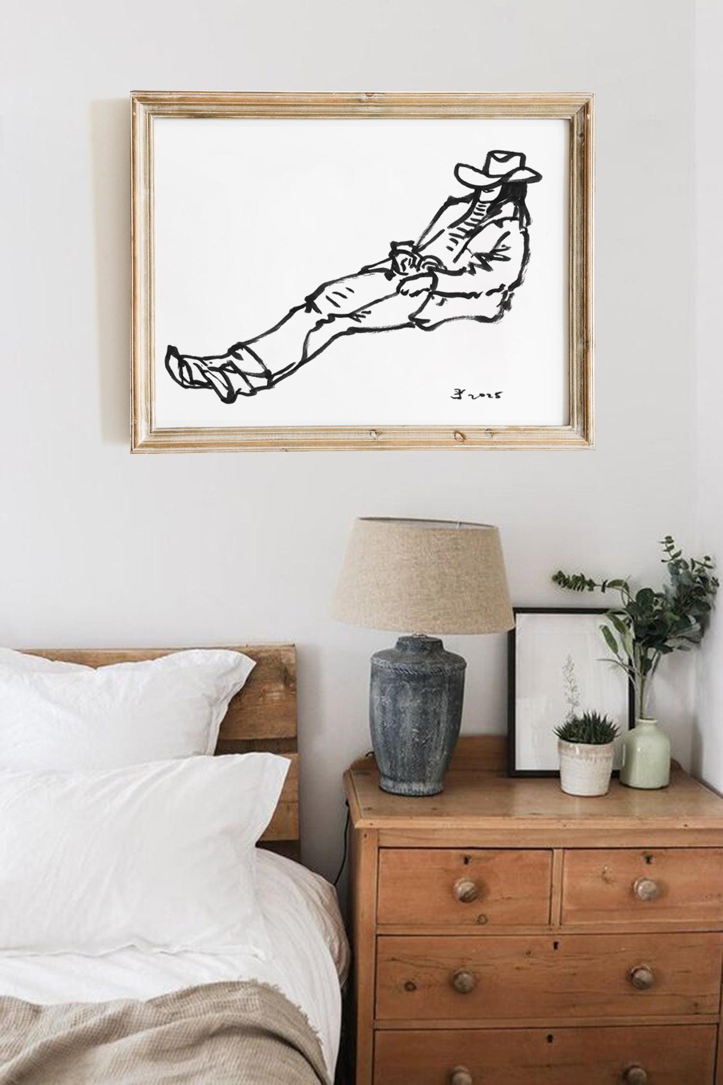 Cowgirl Printable Art - Country Rodeo Poster, Digital Download with Cowboy Hat Decor for Western Home & Office, Trendy Wall Art