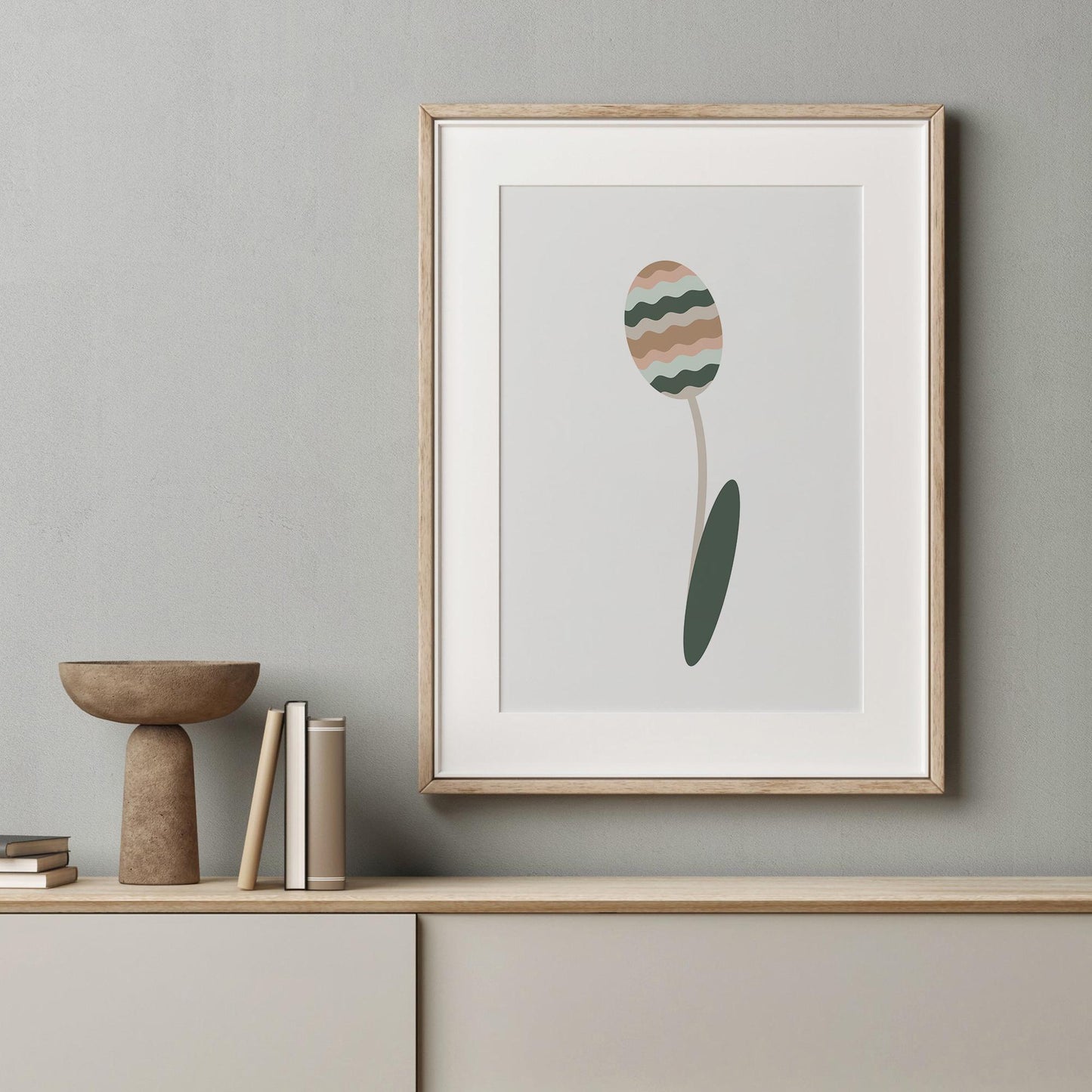 Easter Egg Flower Art Print | Rustic Holiday Decor for Home | Spring Artwork, Easter Decoration, Floral Wall Art