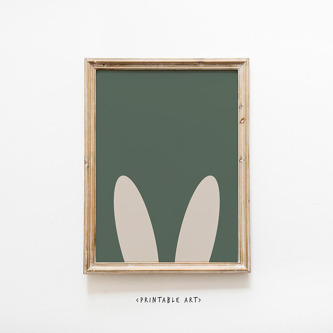 Printable Boho Rabbit Poster | Minimalist Wall Art | Cute Bunny Decor for Nursery or Kids Room | Digital Download Print