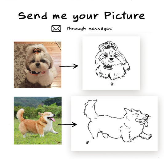 Dog Portraits from Photo ~ Digital Download