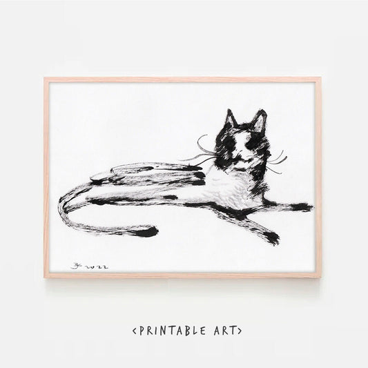 Relax cat - digital download gift wall decor