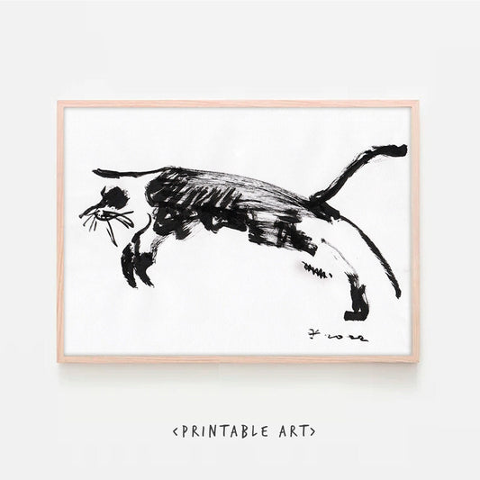 Dog Jump - digital download gift wall decor