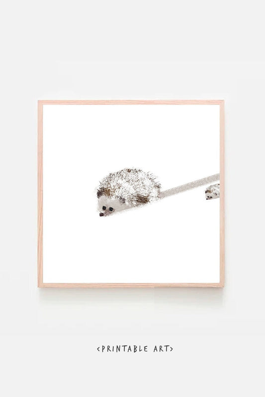 Hedgehog print, Digital Download, Hedgehog Wall Art, Hedgehog Decor, Hedgehog Gift, Nursery Wall Decor, Cute Little Hedgehog