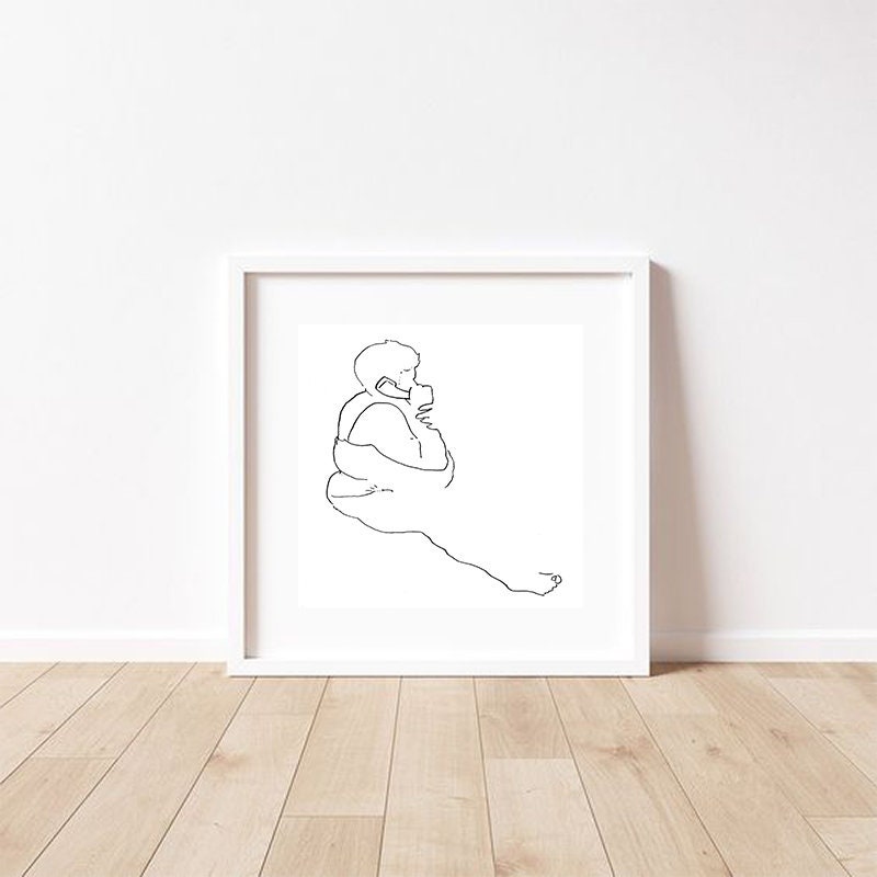 Line Art Woman Digital Printable ~Sketch Art ~Download Wall Print ~ Minimalist Home Decor Gift for Her Sketch Gallery Sketch black and white