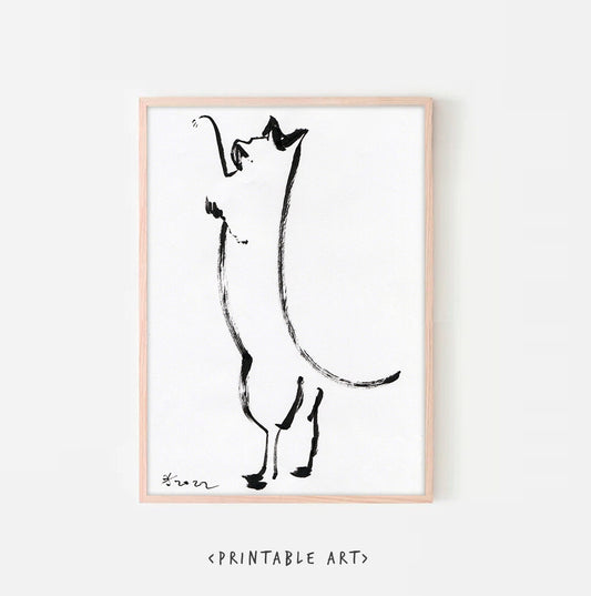 Standing Dog - digital download gift wall decor