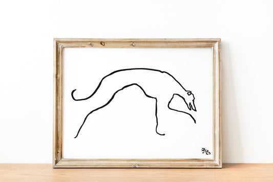 Greyhound Adoption, Digital Download Print, Minimalist Greyhound, Greyhound Drawing, Greyhound Rescue, Whippet Line Art, Whippet Gifts