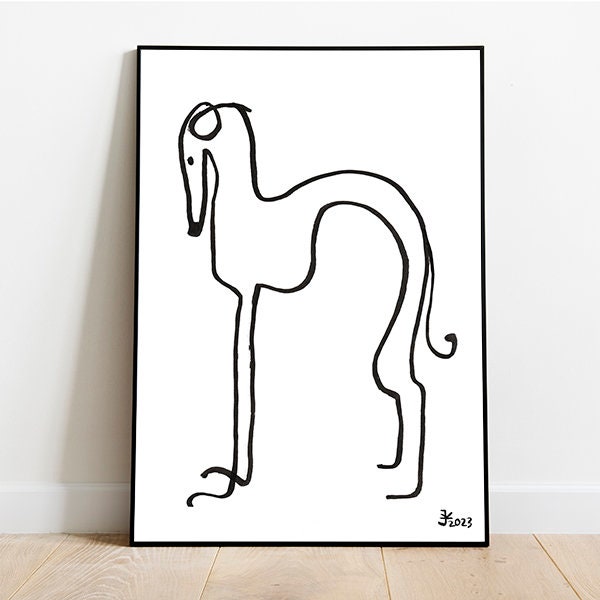Galgo Print, Greyhound Minimalist Art, Digital Download, Greyhound Adoption, Whippet Art, Greyhound Digital Print, Dog Lovers Gift