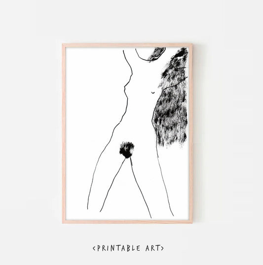 Nude Woman Print, Fine Art Nude, Artistic Nude, Digital Download, Nude Ladies Art, Female Nude Print, Nude Girl Print, Sexy Nude Printable