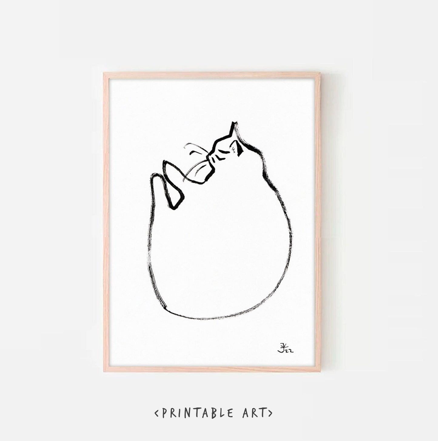 Cat Nursery Minimalist Wall Art Print, cat wall decor, cat print, cat Art Print, digital download Gift for Her, Cat Lover Gift