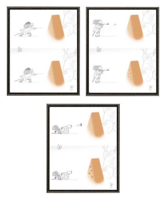 Mouse Cheese Funny Printable Art ~ Quirky Wall Art ~ Comic Decor ~ Cute Print ~ Cheese Lover Art ~ Funny Mouse Print ~ Cheese Holes Story