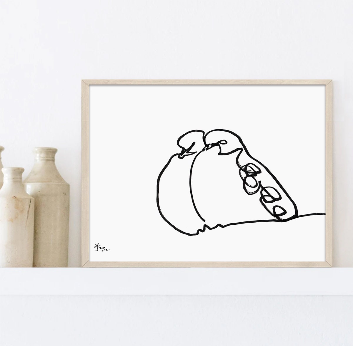 Bird Line Art, Pigeon Digital Download, Bird Lover Print, Digital Download, Valentine Art Gifts, Christmas Gifts, Nature Lover Gifts