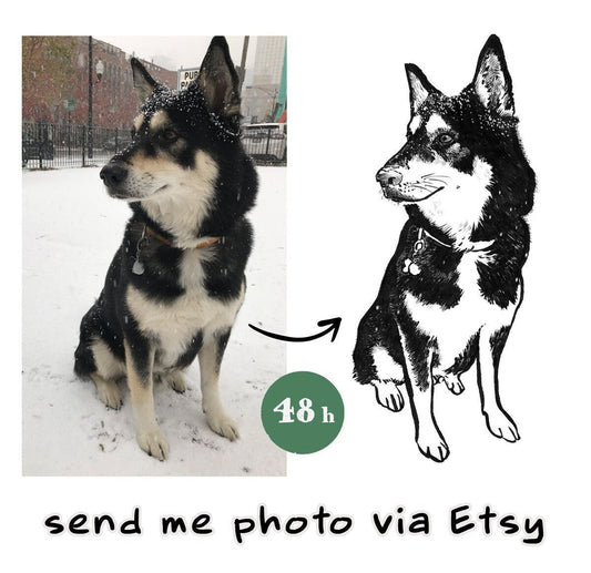 Pet Drawing from Photo ~ Digital Download