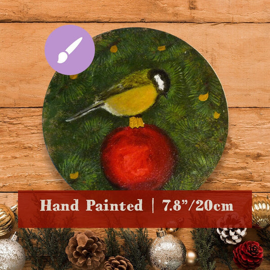 Black Capped Chickadee, Acrylic Painting on Canvas Sustainable Natural Art, Heirloom Quality Hand-Painted, Unique holiday gift, Gift Idea