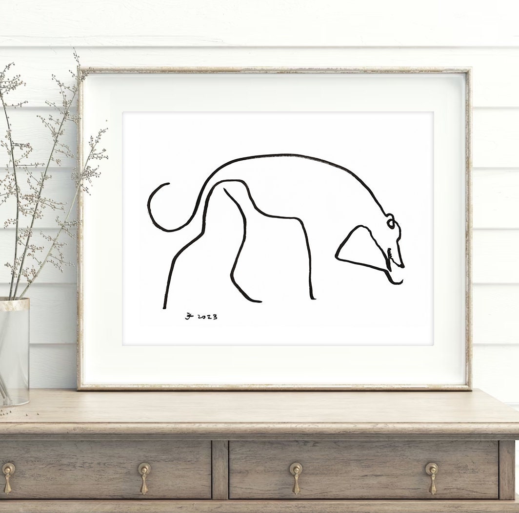 Whippet Print, Greyhound Art, Digital Download, Galgo Art, Greyhound Drawing, Greyhound Adoption, Minimalist Greyhound, Whippet Gifts,