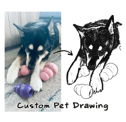 Pet Drawing from Photo ~ Digital Download