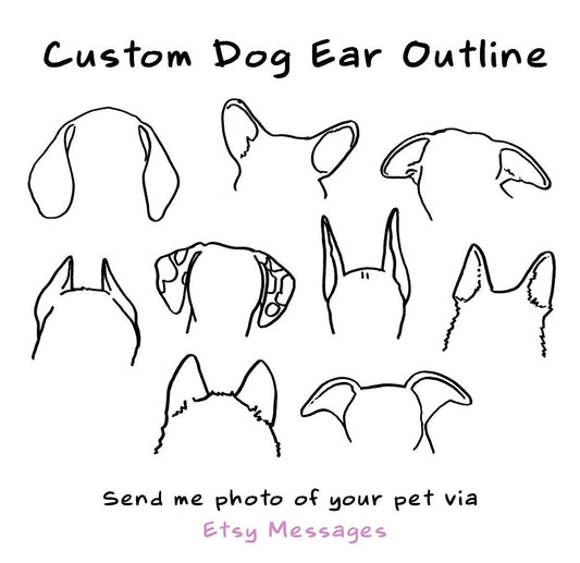 Custom Pet Ear Outline ~ Digital Download