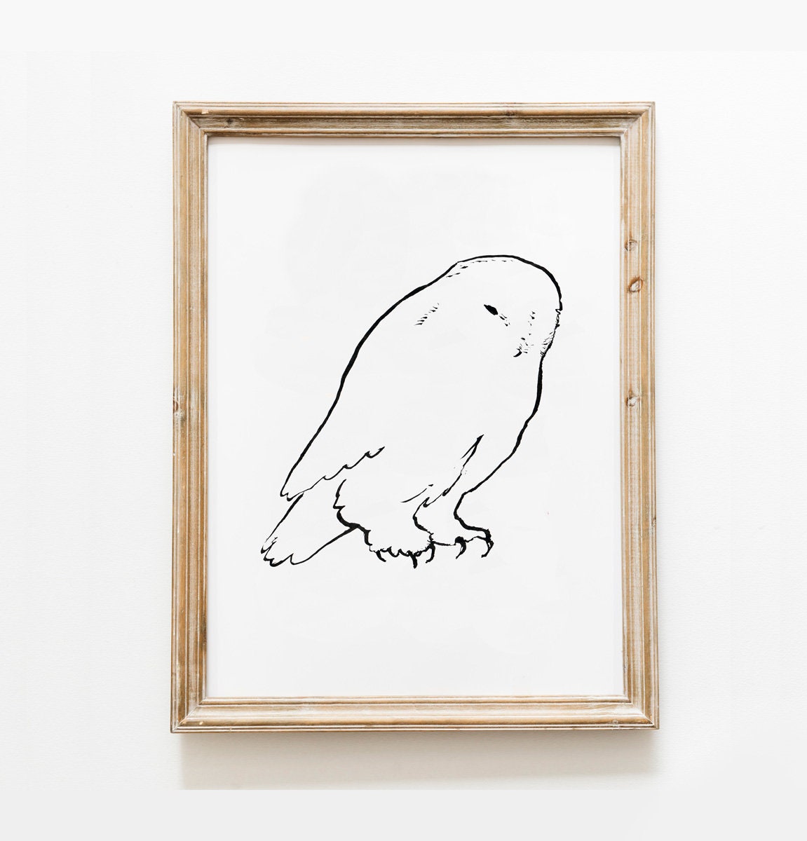 Wizard Owl, Snowy Owl Print, Instant Download, Owl Drawing, Hedwig Owl, Wisdom Symbol, Great White Owl, Scandinavian Owl, Winter Owl