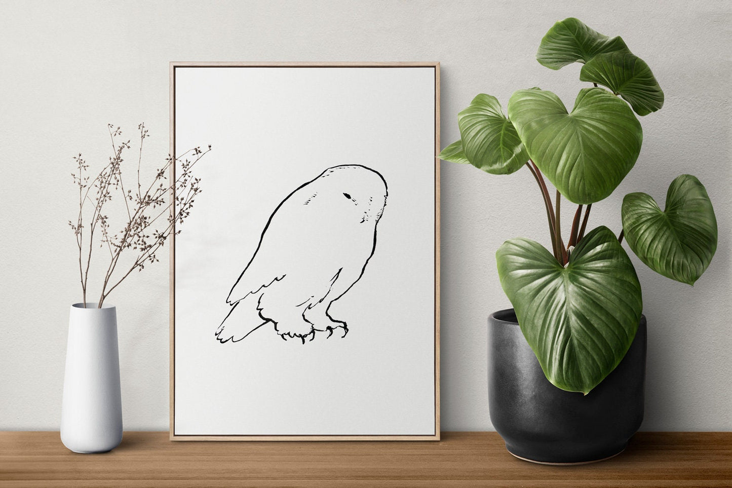 Wizard Owl, Snowy Owl Print, Instant Download, Owl Drawing, Hedwig Owl, Wisdom Symbol, Great White Owl, Scandinavian Owl, Winter Owl