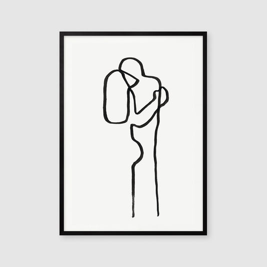 Couples Gift Print, Valentines Day Gift, Instant Download, Love Digital Art, Silhouette Line Art, Valentine Printable, Date Night ideas