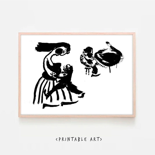 Valentine Day Print, Digital Download, Love Print, First Dance Print, Valentines Digital Card, Gift for Her, Art Lover Gifts