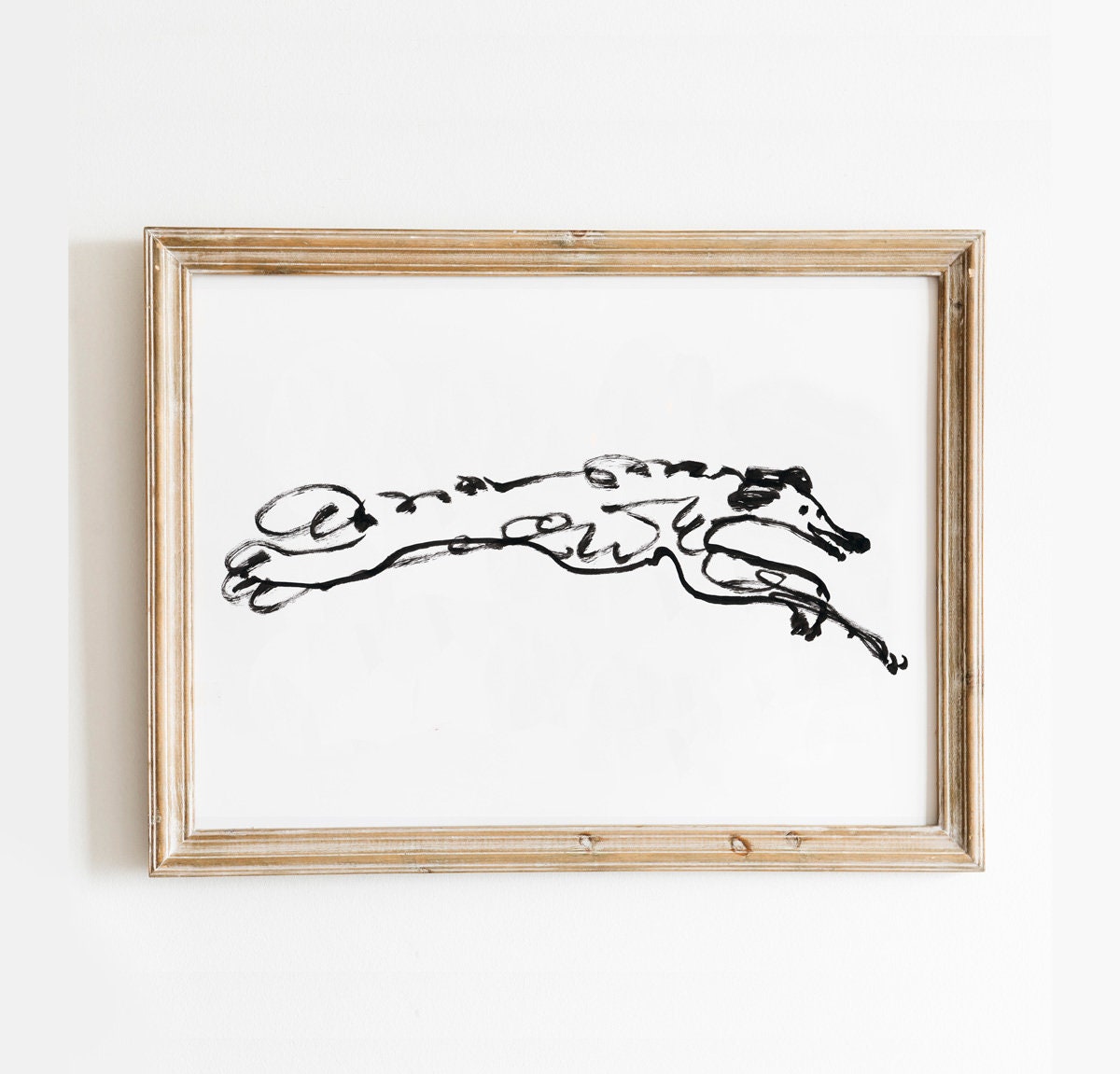 Sighthound Print, Happy Running Dog, Digital Download, Dog Lover Gifts, Whippet Owner Gift