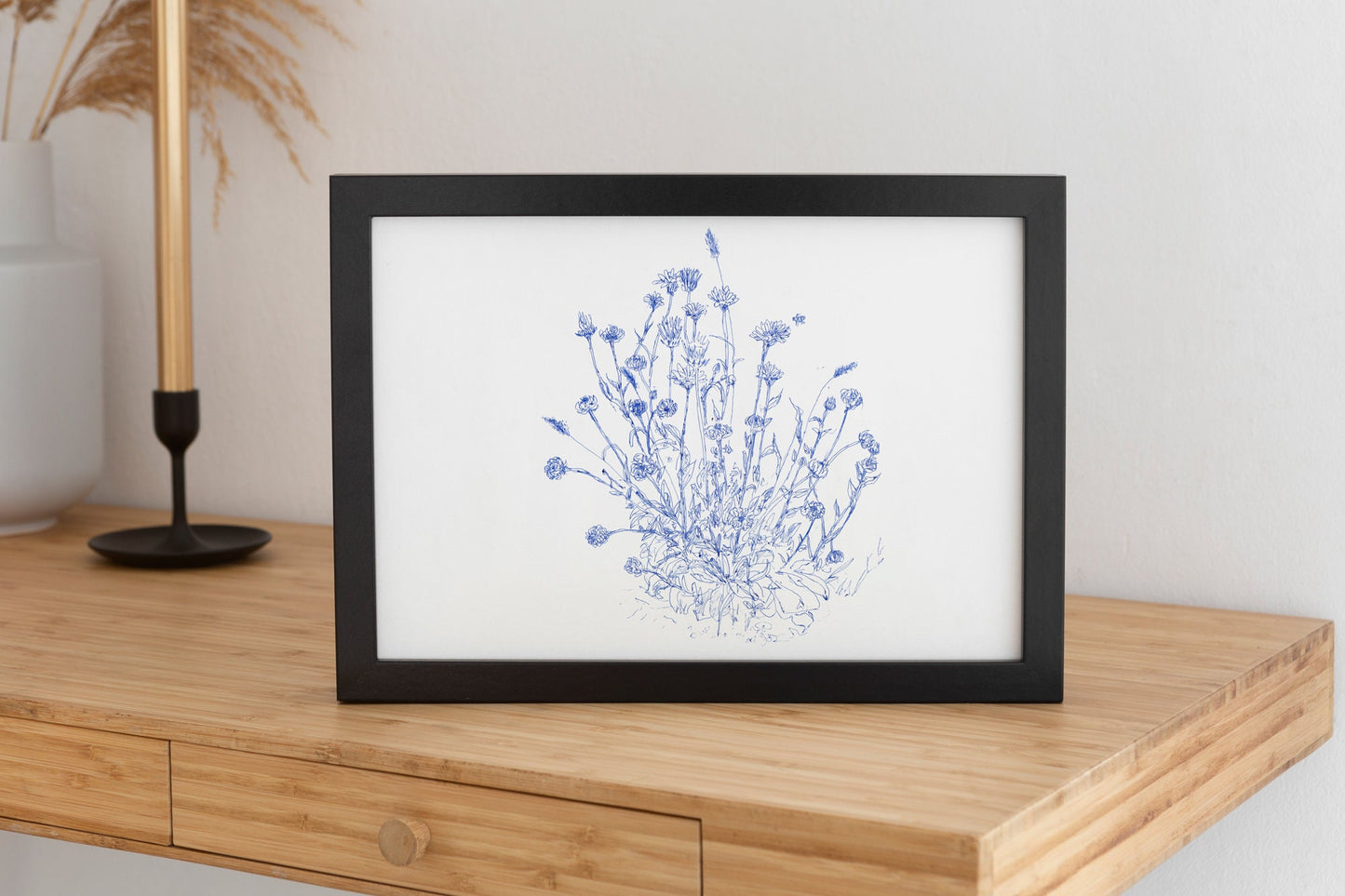 Calendula Print, Botanical Wall Art, Aesthetic Apartment Decor, Digital Download, Plant Drawing, Flower Print, Botanical Illustration, Boho