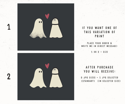 Ghost Valentines Day Printable, quirky art print, Ghost Print, Badminton Shuttlecock, Cute Ghost, Whimsical Valentines Print, Ghost Love