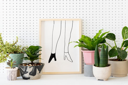 Women's Shoes Art Poster, Feminist Print Decor, Girl Room Decor, Wall Decor, Digital Download, Teen Girl Room Decor, Minimalist lgbt print