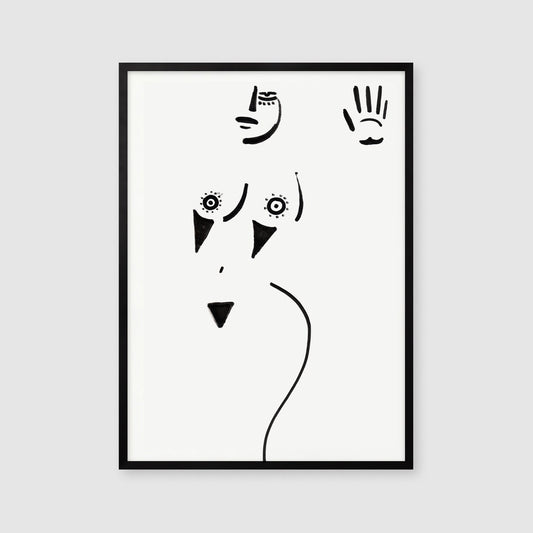Nude Woman Print, Digital Download, Minimalist Erotic Art, Black and White Decor, Wall Art, Gift for Her, Romantic Printable Poster