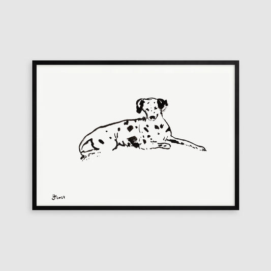 Dalmatian Print, Digital Download, Dalmatian gifts, Dalmatian Adoption, Dog Lover, Minimalist Dog Art, Animal Lover Art, Nursery Wall Art